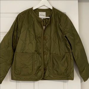 Madewell quilted liner jacket vintage moss green